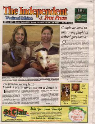 Independent & Free Press (Georgetown, ON), 19 Dec 2003