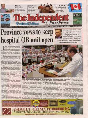 Independent & Free Press (Georgetown, ON), 25 Jun 2004