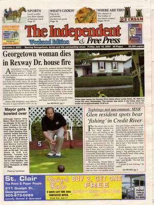 Independent & Free Press (Georgetown, ON), 16 Jul 2004