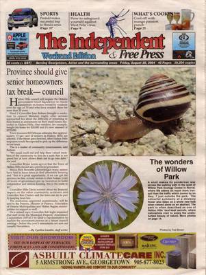 Independent & Free Press (Georgetown, ON), 20 Aug 2004