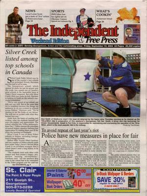 Independent & Free Press (Georgetown, ON), 10 Sep 2004