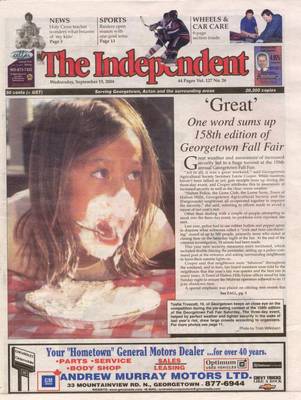 Independent & Free Press (Georgetown, ON), 15 Sep 2004