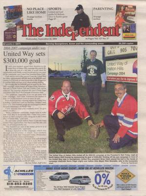 Independent & Free Press (Georgetown, ON), 22 Sep 2004