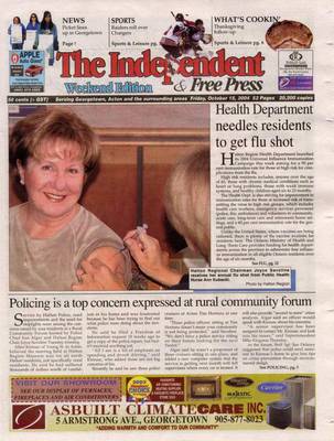 Independent & Free Press (Georgetown, ON), 15 Oct 2004