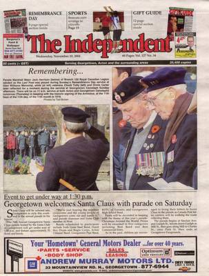 Independent & Free Press (Georgetown, ON), 10 Nov 2004