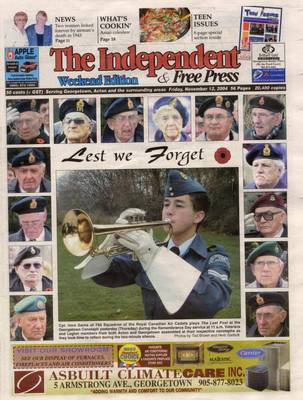 Independent & Free Press (Georgetown, ON), 12 Nov 2004