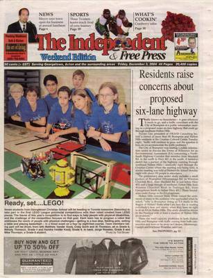 Independent & Free Press (Georgetown, ON), 3 Dec 2004