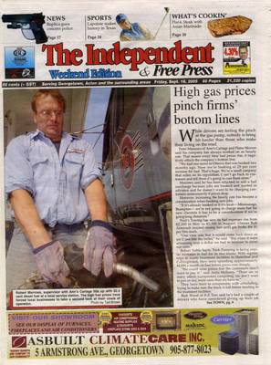 Independent & Free Press (Georgetown, ON), 16 Sep 2005