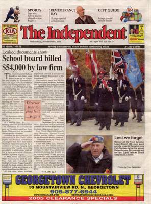 Independent & Free Press (Georgetown, ON), 9 Nov 2005