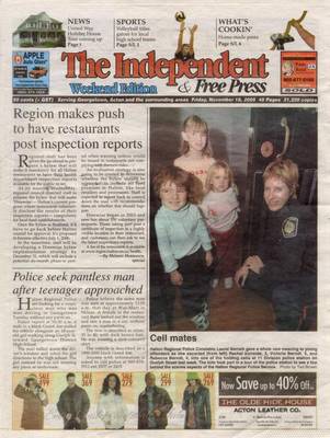 Independent & Free Press (Georgetown, ON), 18 Nov 2005