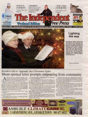 Independent & Free Press (Georgetown, ON), 9 Dec 2005