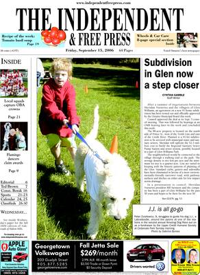 Independent & Free Press (Georgetown, ON), 15 Sep 2006