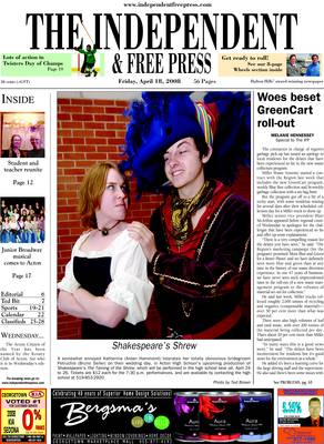 Independent & Free Press (Georgetown, ON), 18 Apr 2008