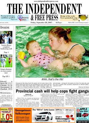 Independent & Free Press (Georgetown, ON), 28 Sep 2007