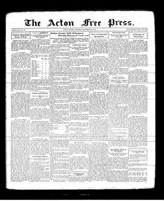 Acton Free Press (Acton, ON), 5 Dec 1935