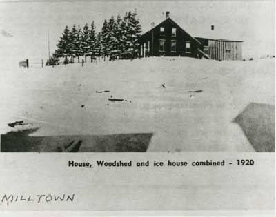 House, Woodshed and Ice house Combined, Milltown, 1920