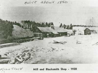 Milltown Mill and Blacksmith Shop, 1920