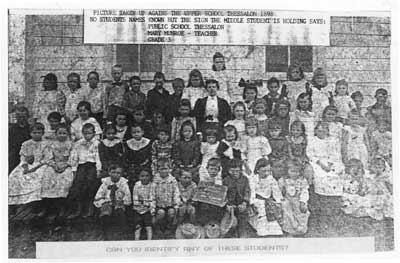 Grade 3 Group Photo in front of Upper School,Thessalon,  1898