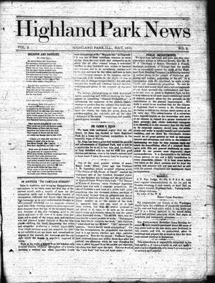 Highland Park News (1874), 1 May 1875