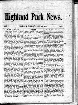 Highland Park News (1874), 18 Dec 1896