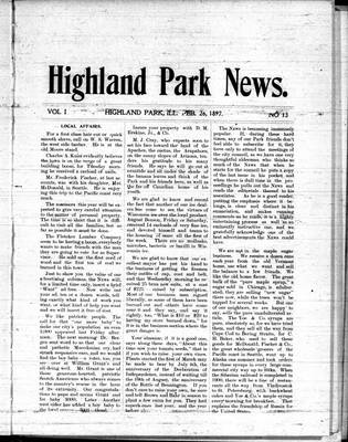 Highland Park News (1874), 26 Feb 1897