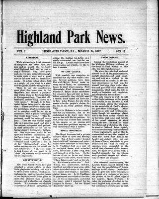 Highland Park News (1874), 26 Mar 1897