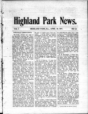 Highland Park News (1874), 30 Apr 1897