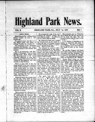 Highland Park News (1874), 16 Jul 1897