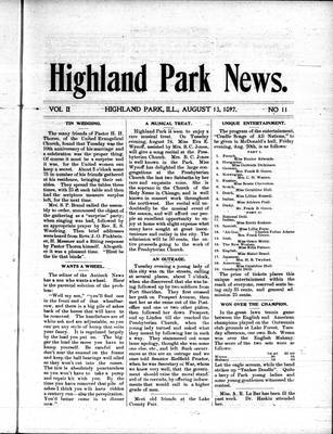 Highland Park News (1874), 13 Aug 1897