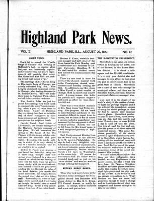 Highland Park News (1874), 20 Aug 1897