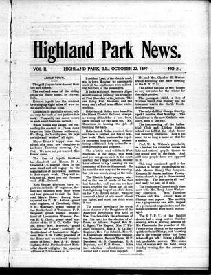 Highland Park News (1874), 22 Oct 1897