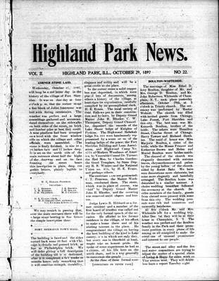 Highland Park News (1874), 29 Oct 1897