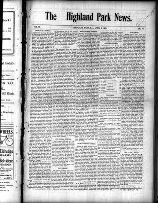 Highland Park News (1874), 8 Apr 1898