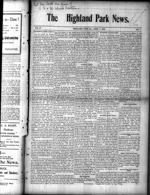 Highland Park News (1874), 17 Jun 1898