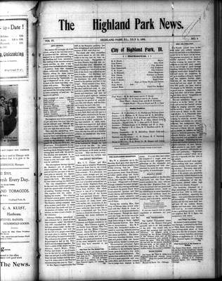 Highland Park News (1874), 8 Jul 1898