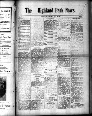 Highland Park News (1874), 29 Jul 1898