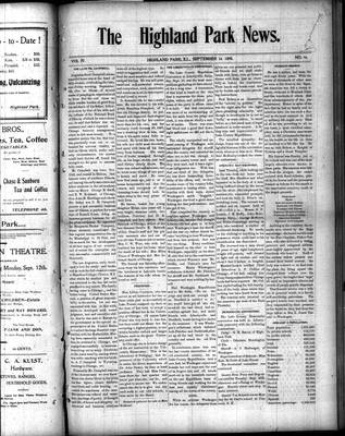 Highland Park News (1874), 16 Sep 1898