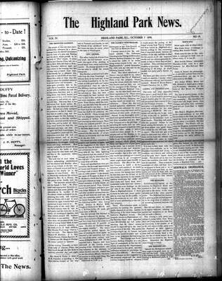 Highland Park News (1874), 7 Oct 1898