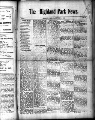 Highland Park News (1874), 14 Oct 1898