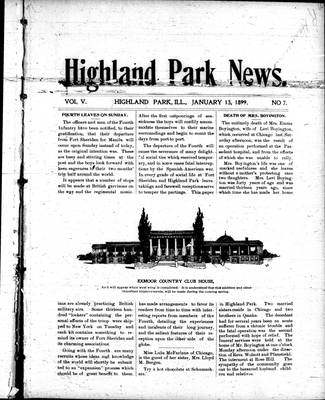 Highland Park News (1874), 13 Jan 1899