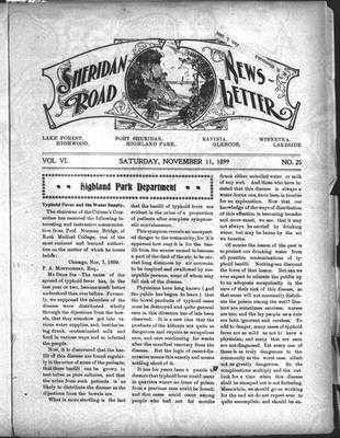 Sheridan Road News-Letter (1889), 11 Nov 1899