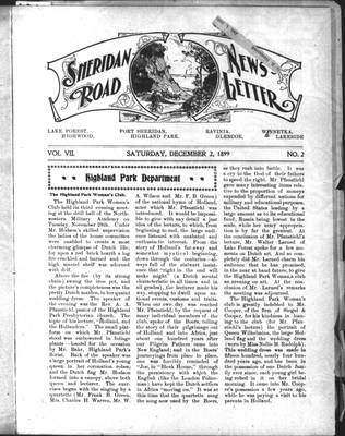 Sheridan Road News-Letter (1889), 2 Dec 1899