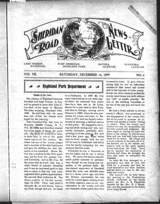 Sheridan Road News-Letter (1889), 16 Dec 1899