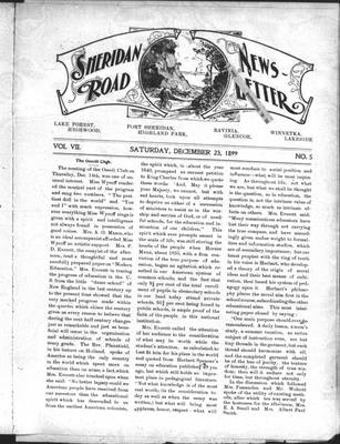 Sheridan Road News-Letter (1889), 23 Dec 1899