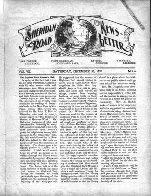 Sheridan Road News-Letter (1889), 30 Dec 1899