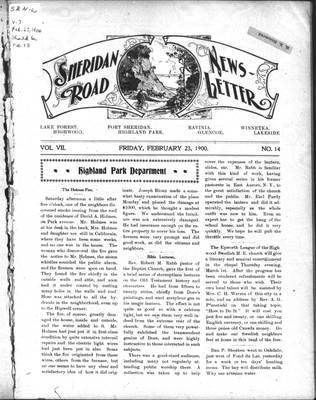 Sheridan Road News-Letter (1889), 23 Feb 1900