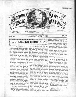 Sheridan Road News-Letter (1889), 7 Apr 1900