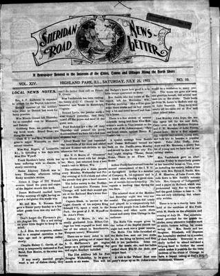 Sheridan Road News-Letter (1889), 25 Jul 1903