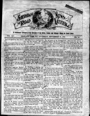 Sheridan Road News-Letter (1889), 19 Sep 1903