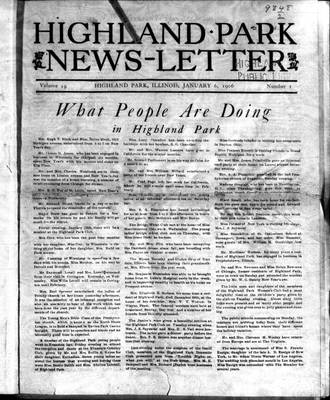 Highland Park News-Letter (1904), 6 Jan 1906